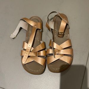 Rose gold salt water sandals